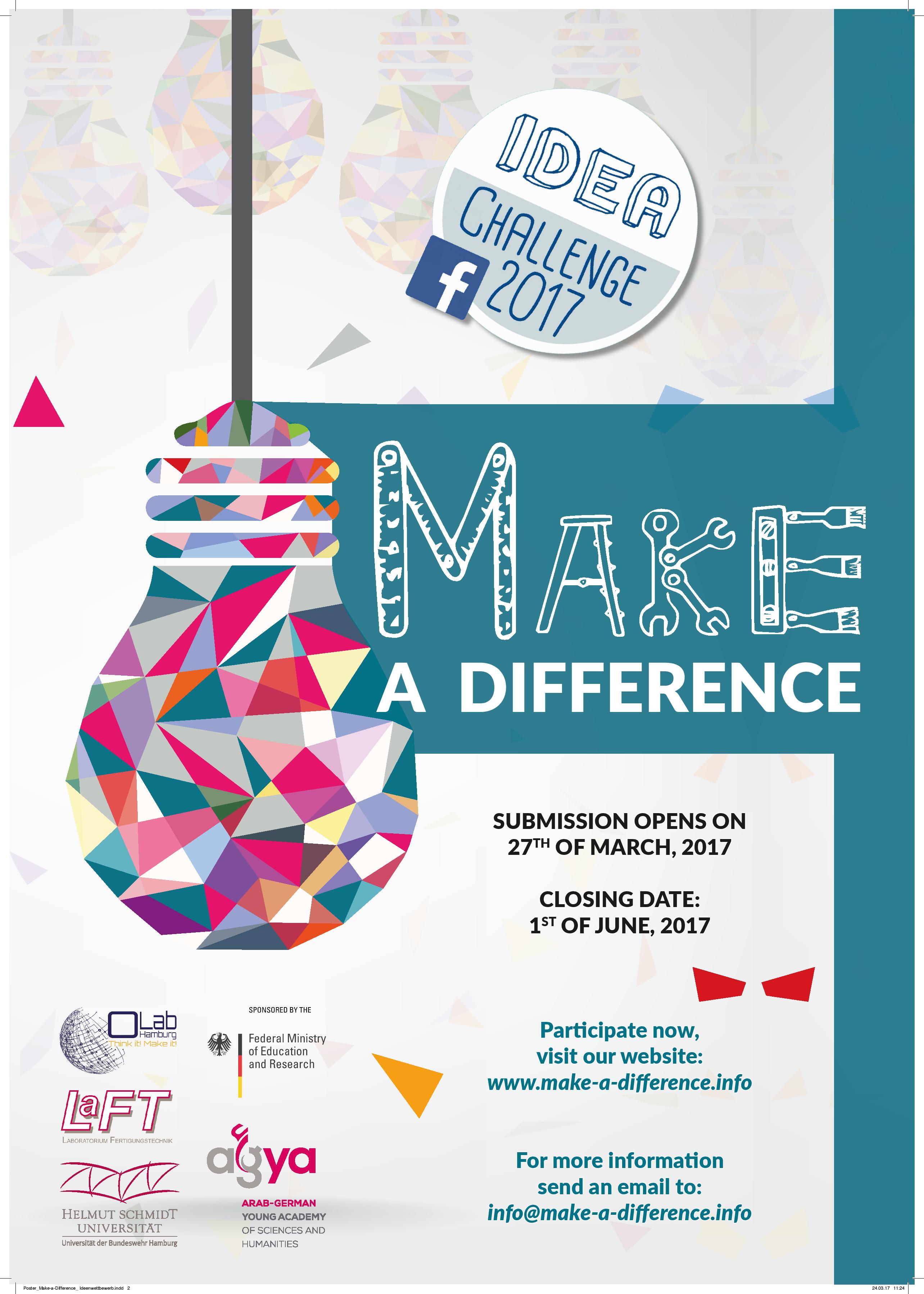 You are currently viewing Call for submissions! Ideenwettbewerb „Make A Difference“