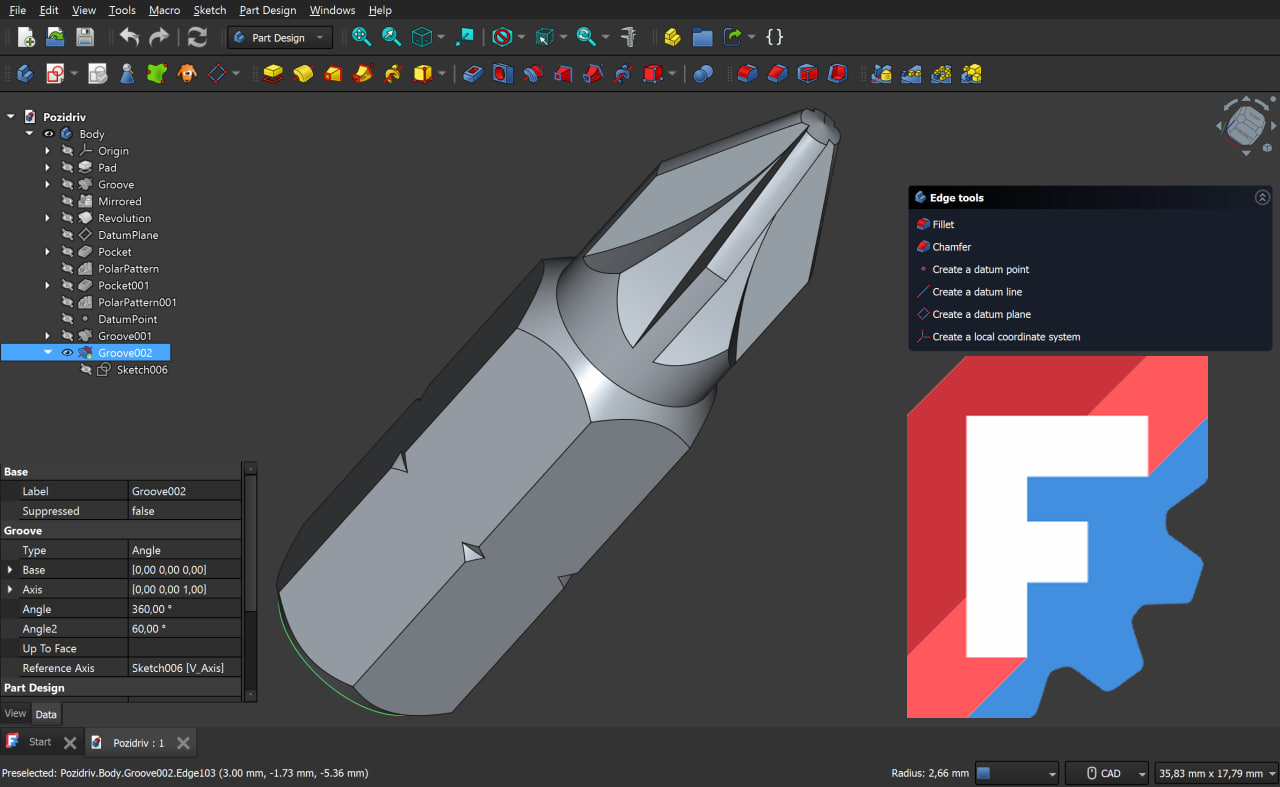 You are currently viewing FreeCAD-Kurs 22.04. + weitere Termine